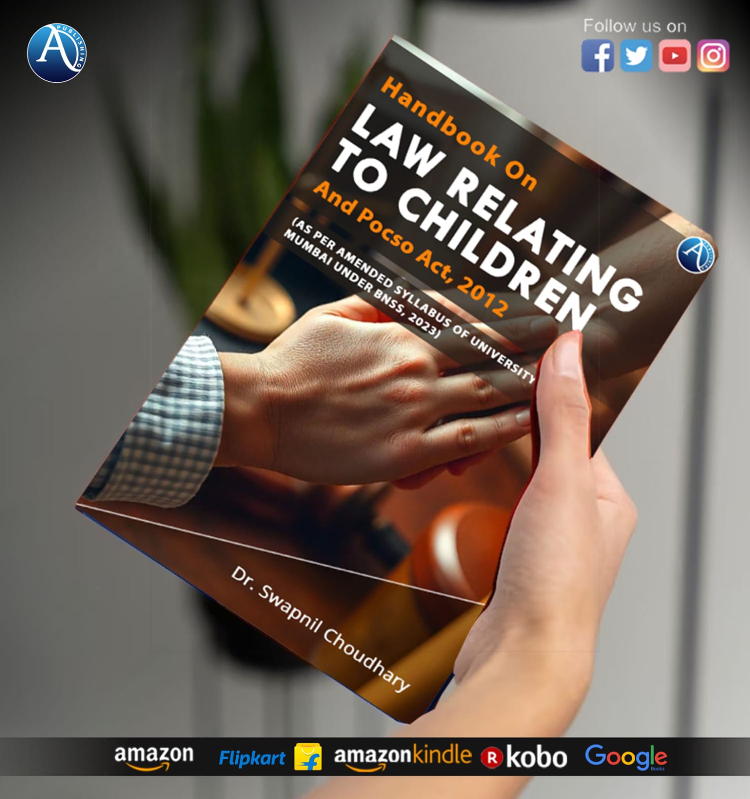 POCSO Act Handbook 3D Paperback Handheld Mockup