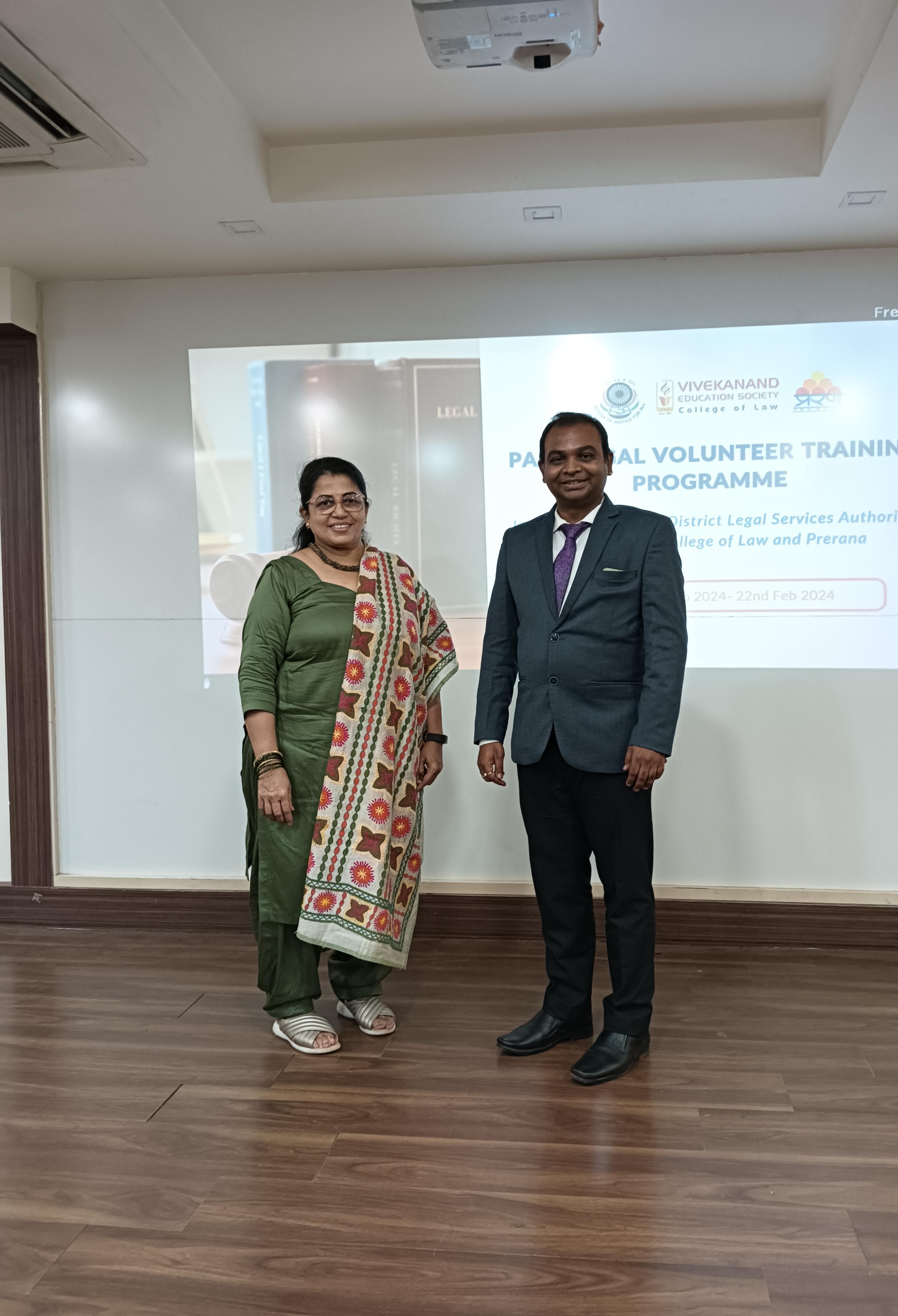 Dr. Choudhary with DLSA Mumbai leadership before auditorium programme