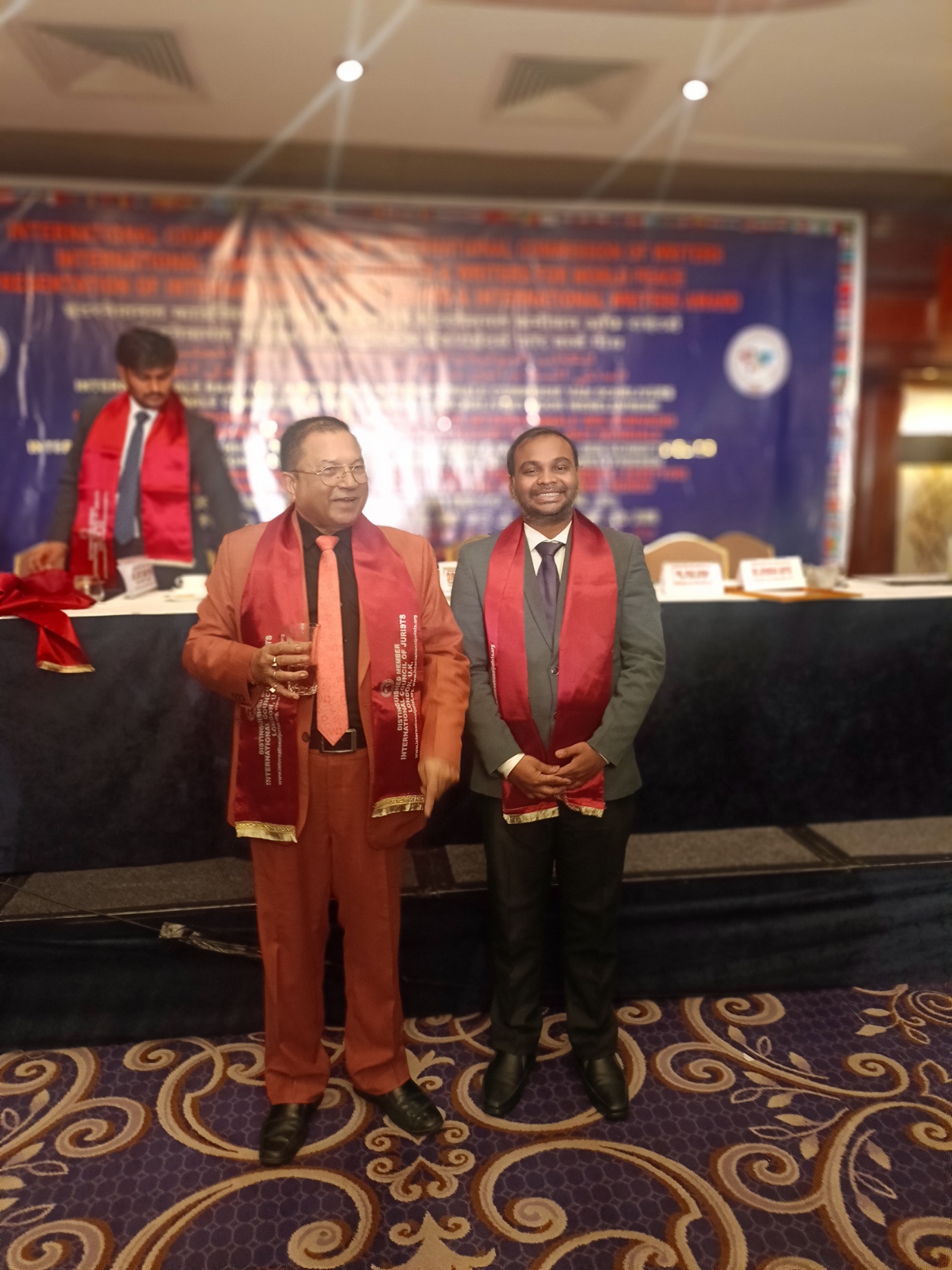 Dr. Swapnil Choudhary with Dr. Adish C. Aggarwala President ICJ